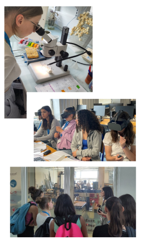 Elèves dans les stages d'été en sciences